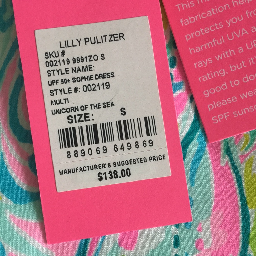 NWT Lilly Pulitzer Sophie Dress Size Small "Multi Unicorn of the Sea" RARE - Picture 6 of 13